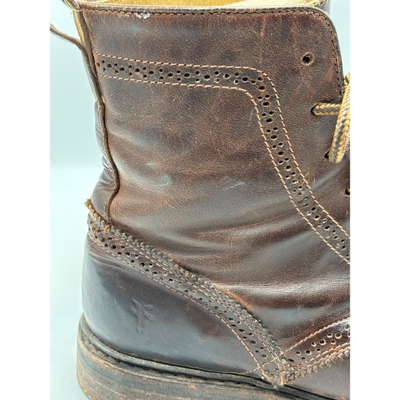 Vintage Frye John Addison Men's Brown Leather Boots Size 9D - Picture 5 of 11